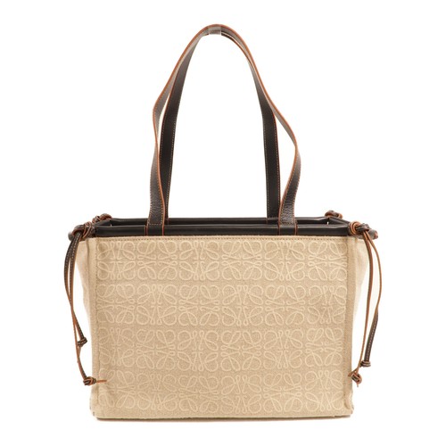 LOEWE Tote Bag Shoulder Bag Canvas Beige