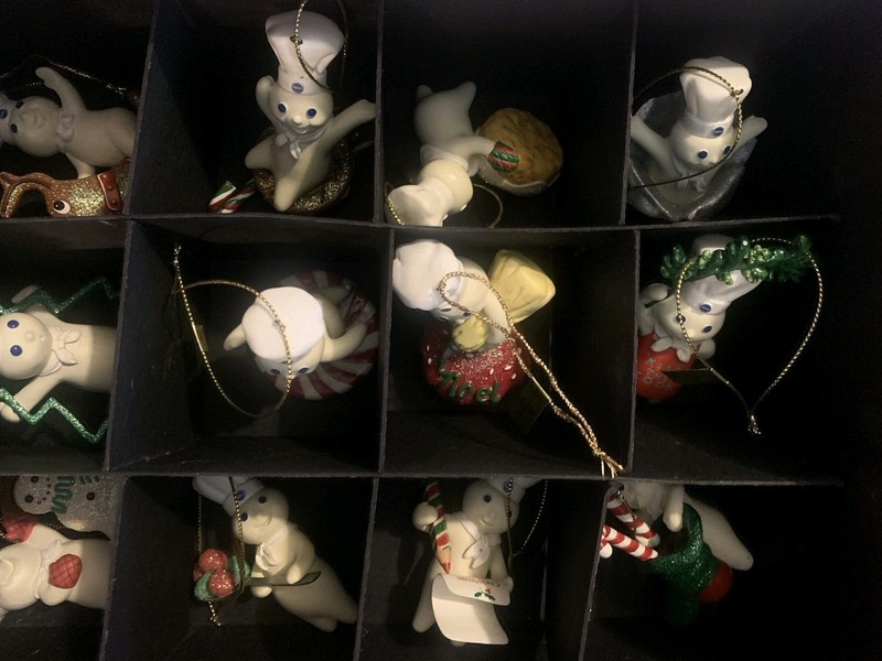Set Of 12 Danbury Mint 2001 Pillsbury Doughboy Christmas Ornaments original Tags
