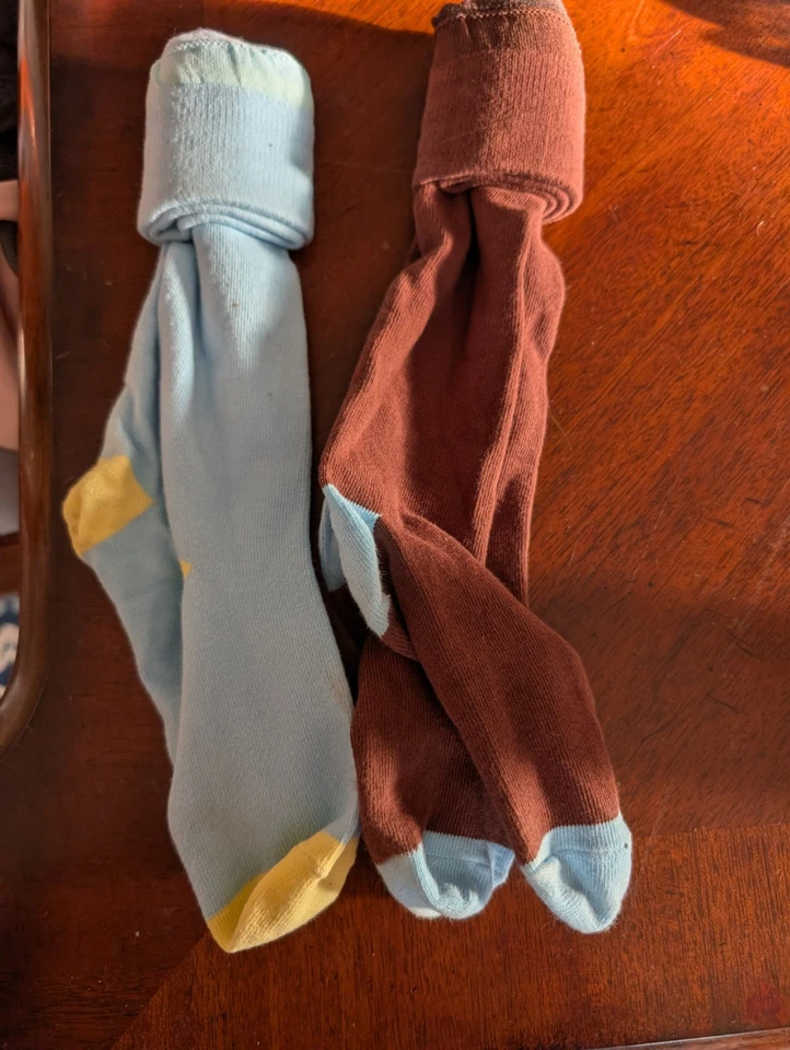 Brownie Socks GSA Girl Scouts Uniform 2 Pair Blue And Brown - Image 2 of 4