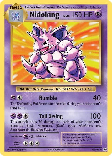 Pokemon Nidoking Holofoil XY - Evolutions 45/108