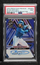 2024 Leaf Press Pass Premium 3/25 Blake Mitchell #BA-BM2 PSA 9 MINT Auto 8d2