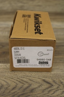 Kwikset Door Lever 94880-548 488DNL Dummy Dorian Satin Nickel