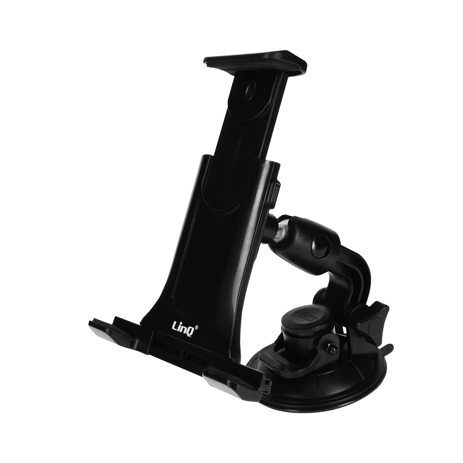 Support voiture ventouse LinQ anti-vibration orientable 360 pour tablette