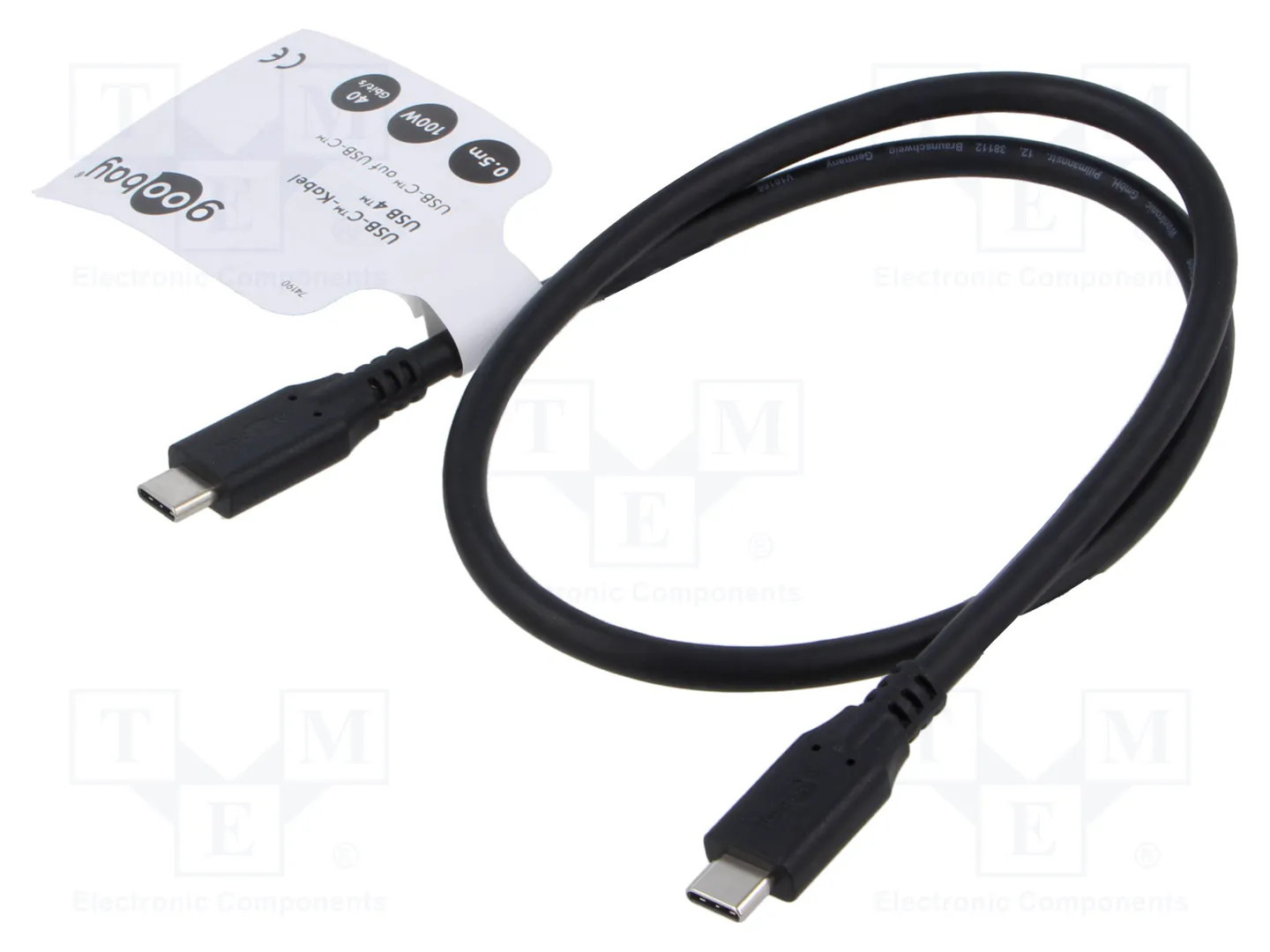 Goobay - Câble USB-C vers USB-C - 100W - 50 cm - Image 2