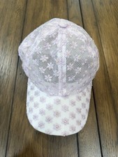 Daisy Floral Baseball Cap With Lace For Women Light Pink