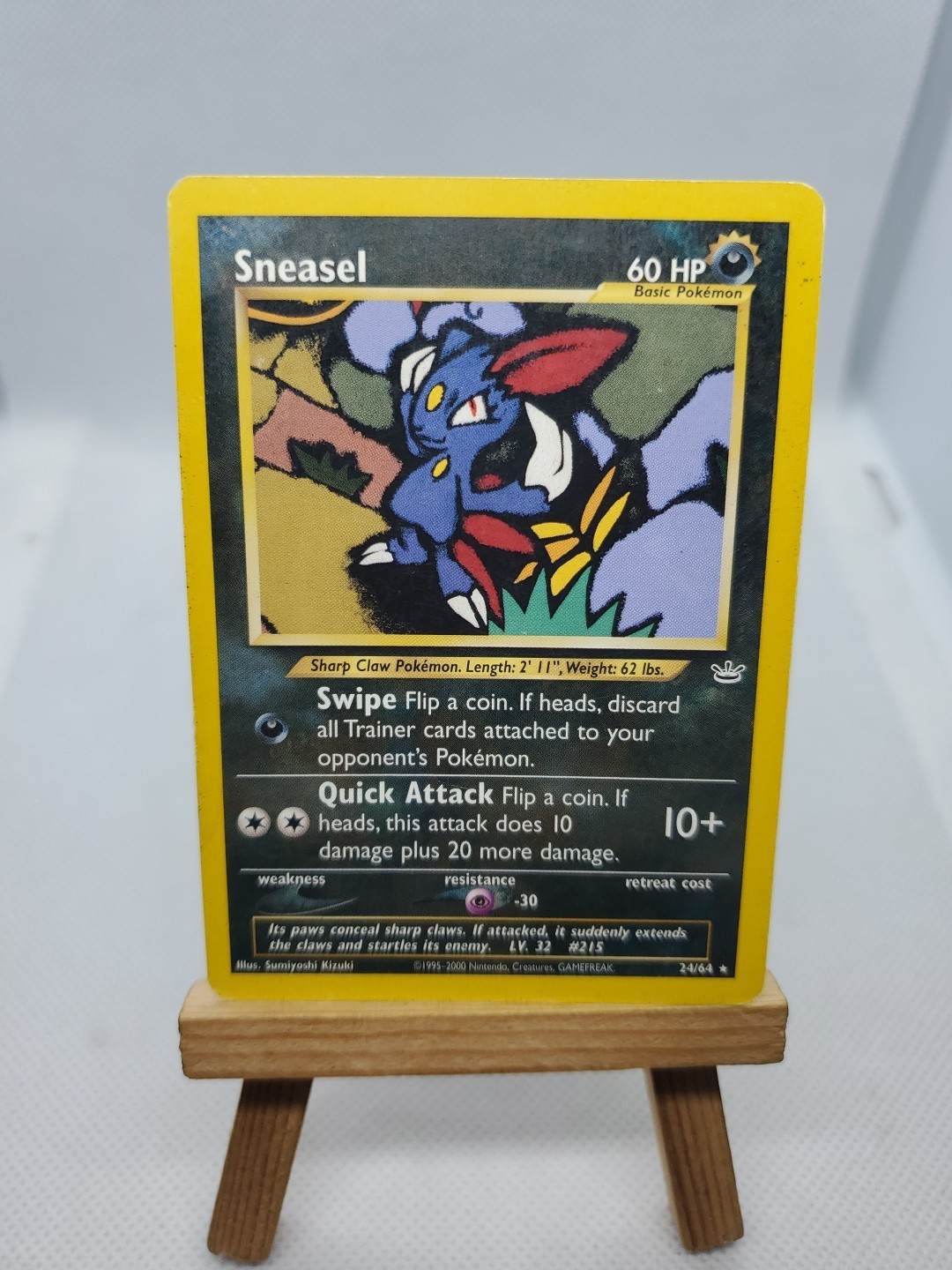 Pokemon SNEASEL Card NEO REVELATION 24/64 Rare Unlimited Regular 