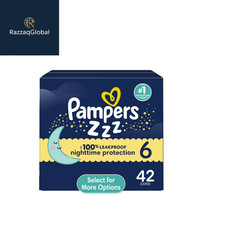 Pampers Swaddlers Overnight Zzz Baby Diapers Size 6, 42 Count