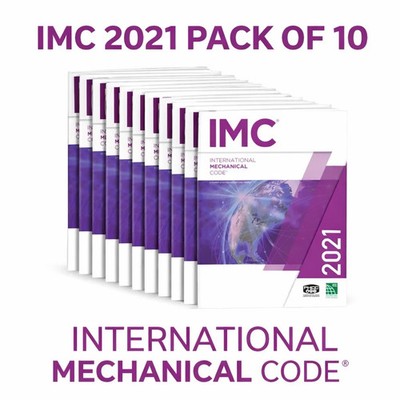 Pack Of 10 - 2021 IMC - International Mechanical Code - Paperback Free Shipping