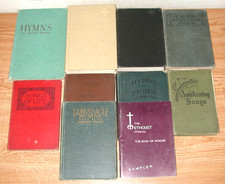 LOT OF 10 VINTAGE GOSPEL HYMNS WORSHIP SONG BOOKS   SEE LIST
