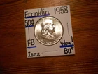 1958 silver Franklin Half Dollar BU+ BLAZER!! PQ!! FBL!!! WOW!!!!!!!