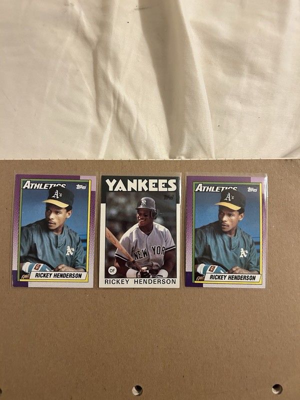 Rickey Henderson Vintage 3 Card Lot