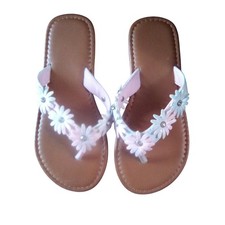Daisy Flower Thong Sandals Girls 1-2 Casual Summer Beach Shoes