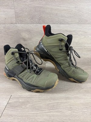 Salomon X Ultra 4 04 Mid GTX Men's 10.5 Gore-Tex Hiking Boots Green Kelp