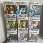 Funko Pop! Pokemon Eevee Evolutions lot FLOCKED ESPEON Set Of 9 FREE SHIPPING
