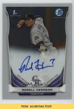 2014 Bowman Prospect Auto Chrome Rosell Herrera #BCAP-RH Auto READ 4n0