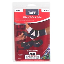 Mueller MTape Athletic Tape Pack: 1-1/2 in. x 30 ft. (Black) *6-pack