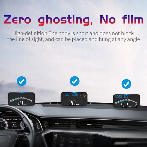 Car Digital GPS Speedometer HUD Head Up Display HD LED Gauge Overspeed Alarm MPH - Picture 4 of 12
