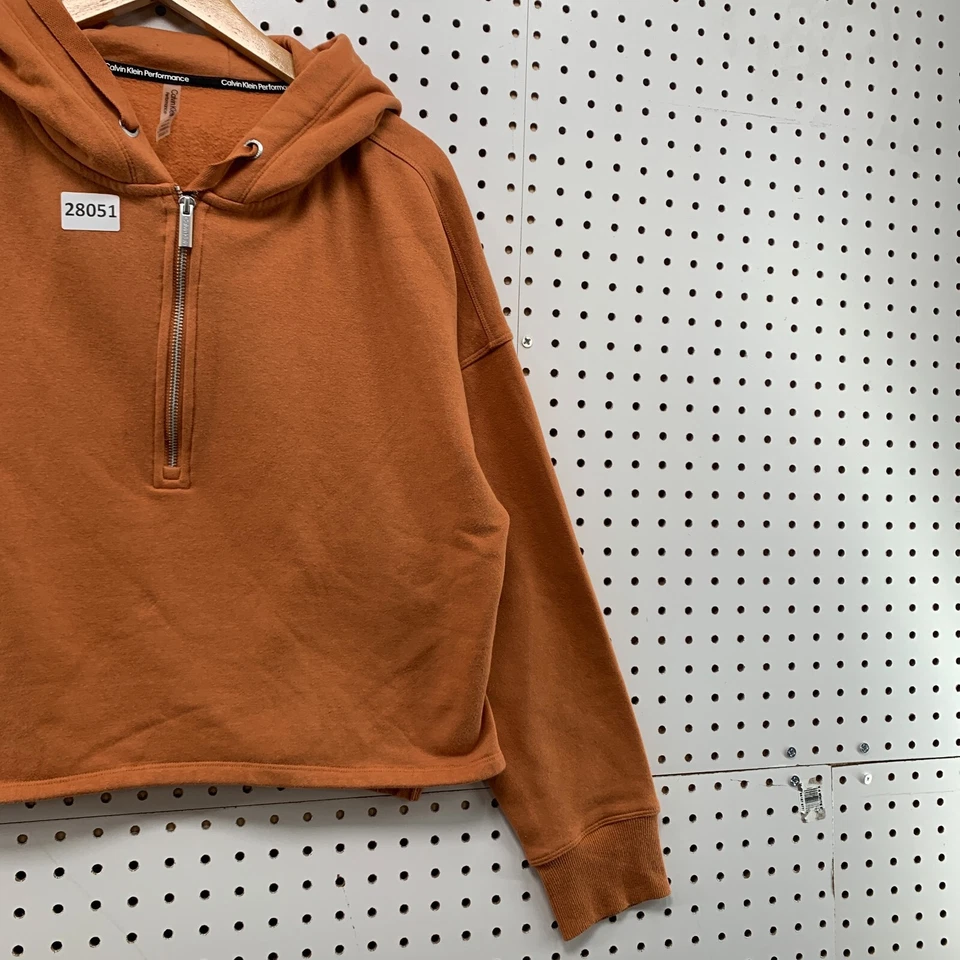 Sudadera con Capucha Calvin Klein Performance Cremallera Corta Naranja Óxido Para Mujer L 24x19 Foto 4 de 4