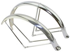 26"BEACH CRUISER DUCKTAIL BICYCLE CRUISER FLARED FENDER CHROME MIDDLEWEIGHT 68MM