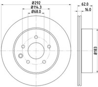 2X Hella 8DD 355 118-711 Bremsscheibe FüR Infiniti Passend FüR Nissan Renault