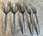 Superior Stainless Radiant Rose Mixed Lot Forks Large Spoons 5 Pieces