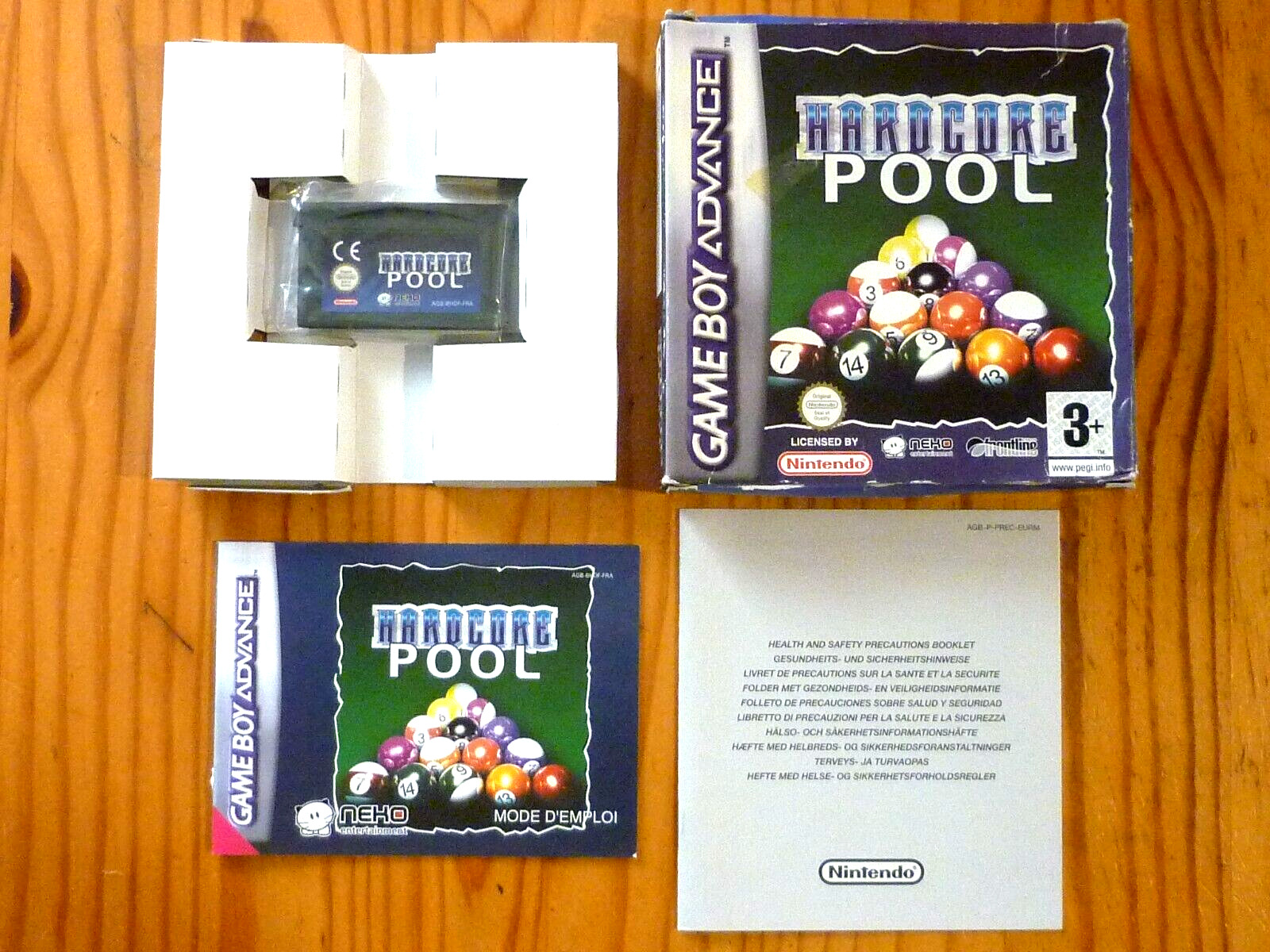 Hardcore Pool GBA Game Boy Advance en Boite Complet.  ENVOI SUIVI.