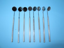 Lot of 8 Dental Mirrors with Handles Made in USA