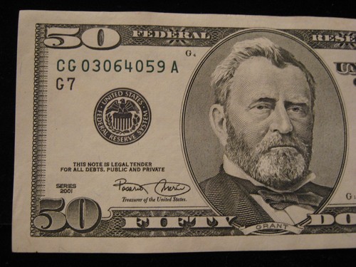 $50 Dollar Bill 2001 Series. Crisp Uncirculated Condition. Must See! - Picture 3 of 14