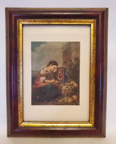 Gerahmter Kunstdruck von Bartolome Esteban Murillo der kleine Obstverkäufer 7" x 9" - Bild 3 von 5