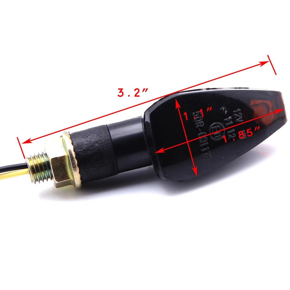 4x LED Turn Signal Amber Indicators Smoke Lens For DUCATI Monster 696 797 821 US - Image 4 of 4