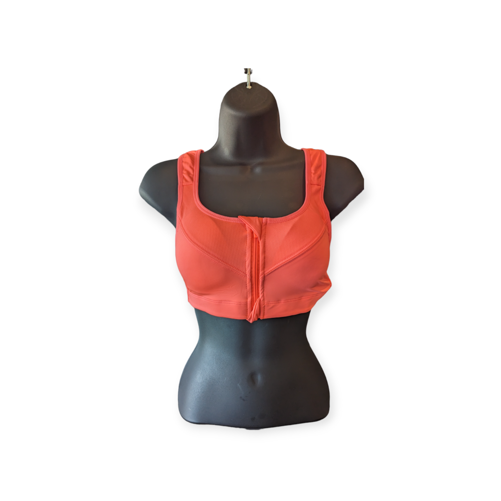 Sports Bra Seamless Bra Padded High Impact Top Coral Size M-image