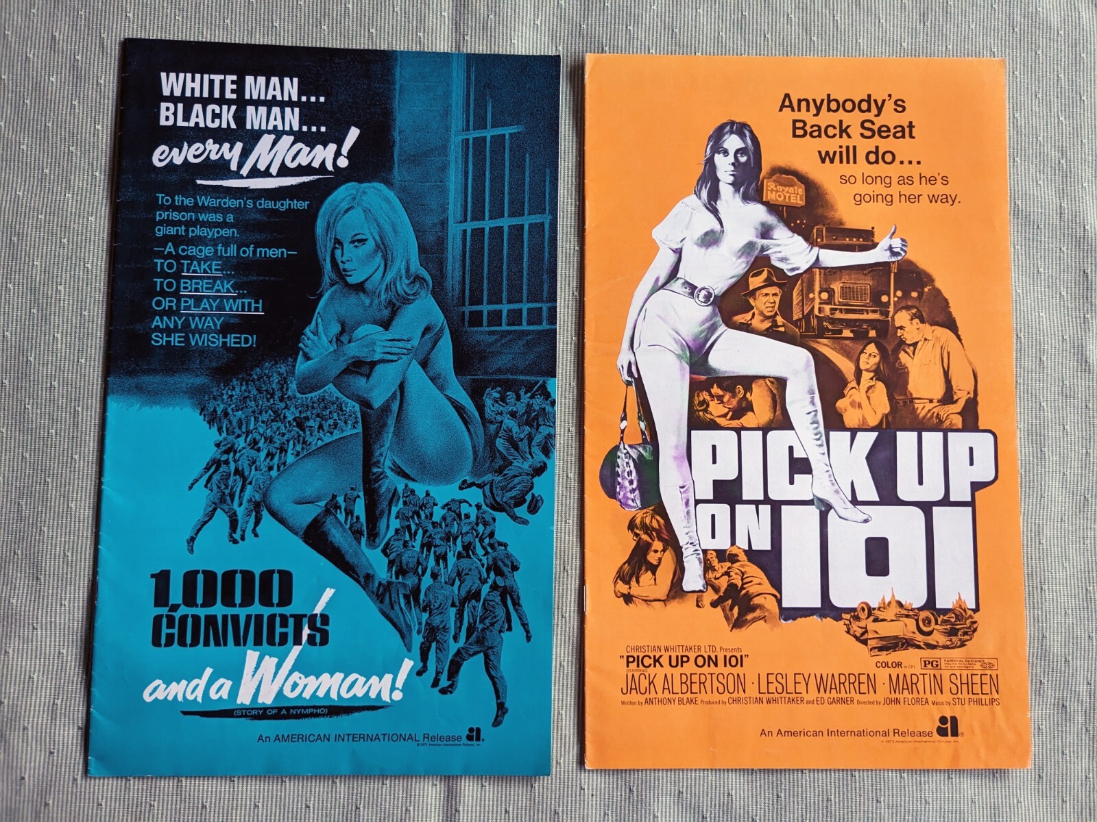 70s DriveIn Pressbooks Lot of 8 Pickup 101 Cover Girl Models Night