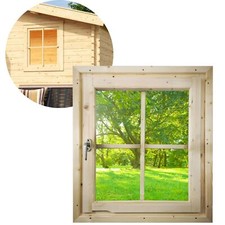 Gartenhaus Fenster Holz 69 x 80 cm Dreh-/Kippfenster Gartenhausfenster Echtglas