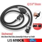 Fuel Line Assembly w/ Primer Bulb Steel Hose Clamps Marine Outboard Boat Motor