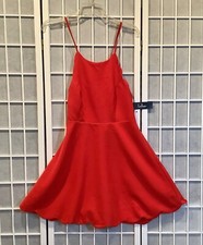 Lulu’s Red Scalloped Hem Strappy Backless Party Dress Size S New With Tags Lined