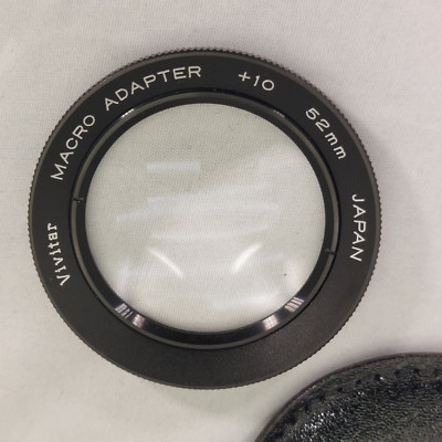 Vintage Vivitar + 10 Macro Adapter 52mm with Case & Original Box  Japan