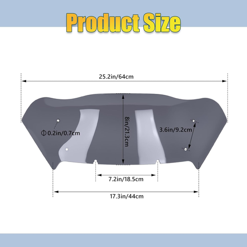 8" Wave Windshield For 2023 2024 Harley Street Glide CVO/SE FLTRXSE Smoke - Picture 9 of 9