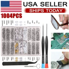 Eyeglass Nut Screws Nose Pads Screwdriver Glasses Watch Optical  Tool Set Repair