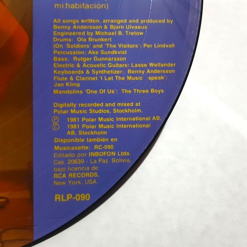 ABBA - THE VISITORS LP PICTURE DISC - BOLIVIA ORIGINAL 1ST PRESS - Picture 3 of 9