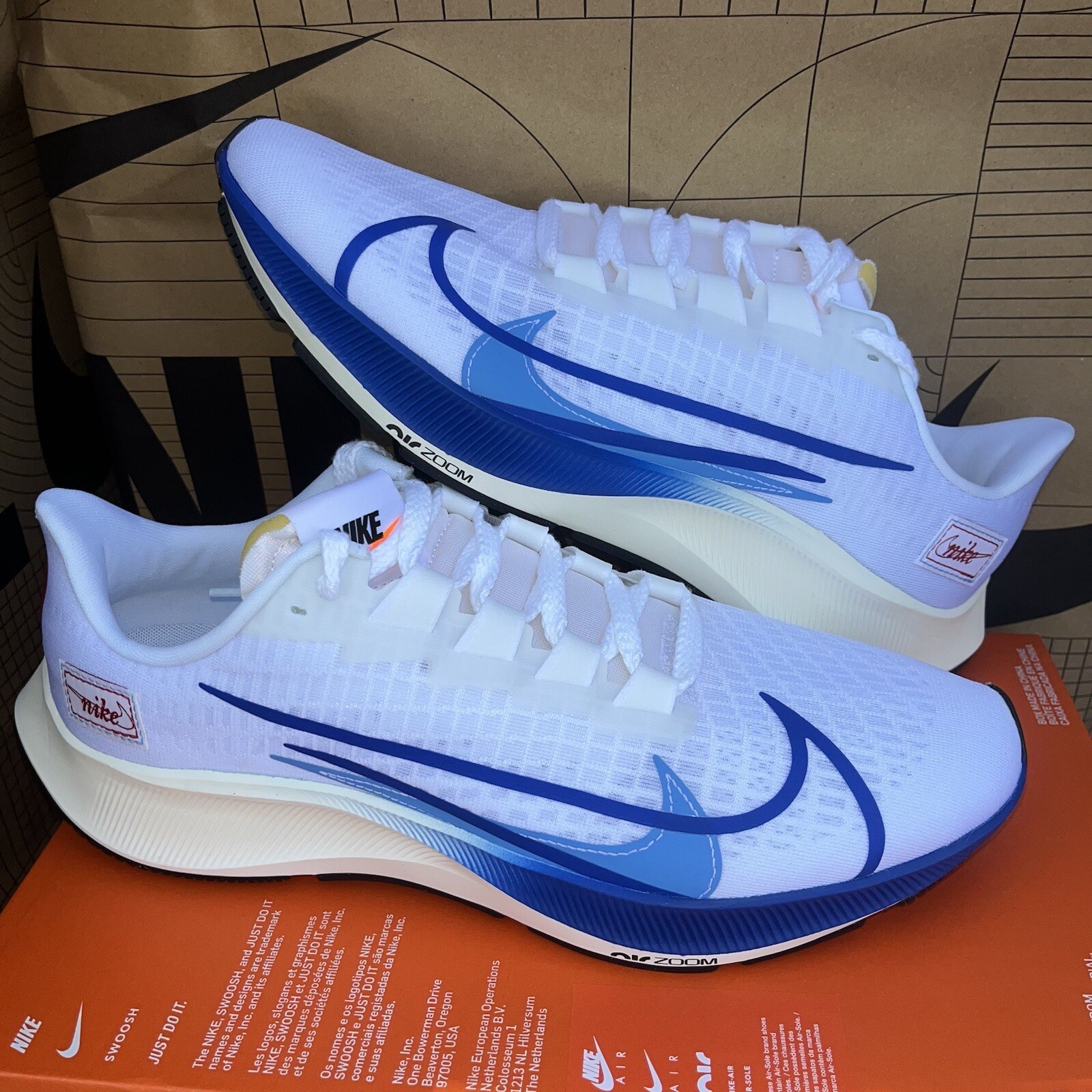 NEW Nike Air Zoom Pegasus 37 Premium Blue Ribbon Sports White CQ9908