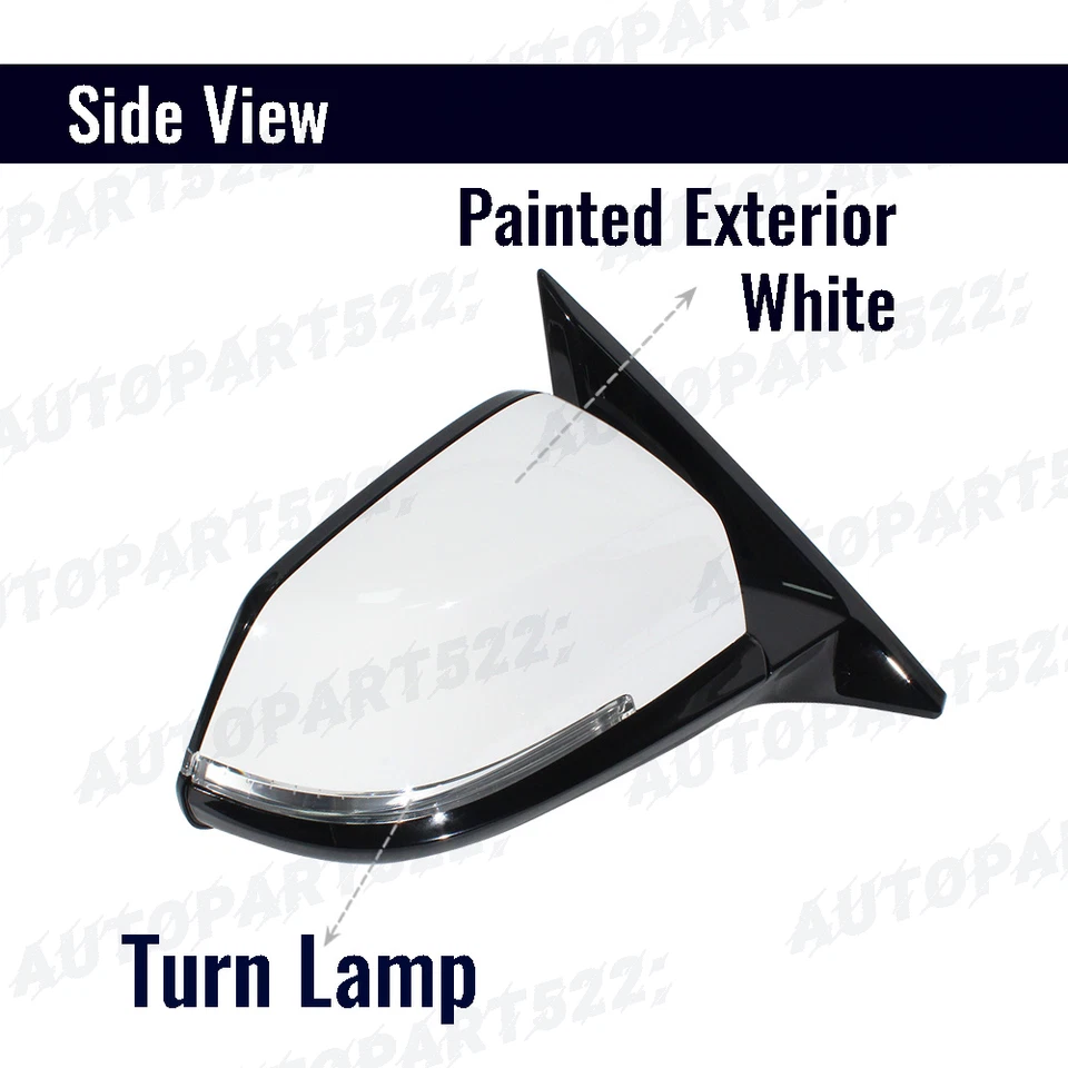 Espelho lateral direito branco para 2015 2016-2020 BMW F32 428i 435i 440i 5 pinos - Imagem 3 de 4