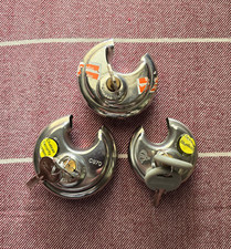 Lot of 3 Disc Padlocks with Keys 2x Chateau, 1x Disc Padlock Pro, Hardened Steel