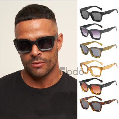 Elegante moderne quadratische Premium-Design Herren Damen Unisex Designer Sonnenbrille Schirm