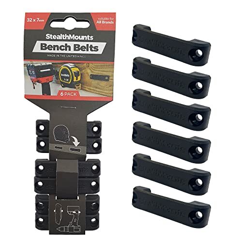 StealthMounts Werkzeughalter 6er Set - Bench Belt+ Für Werkbank & Garage