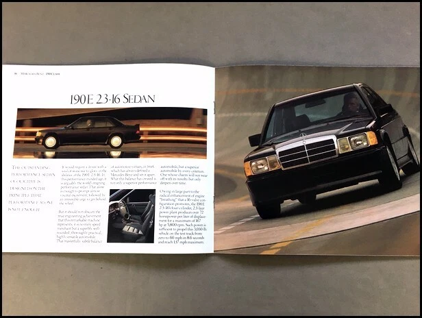 1986 Mercedes Benz Brochure Catalog 190E 2.3-16 300D 420SEL 560SEL 560SL 560SEC - Image 4 of 4