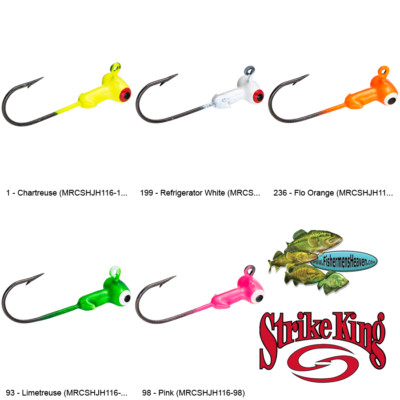 Strike King Mr Crappie Jig Head Sausage 1/16oz (MRCSHJH116) Any 5 Color Jigheads
