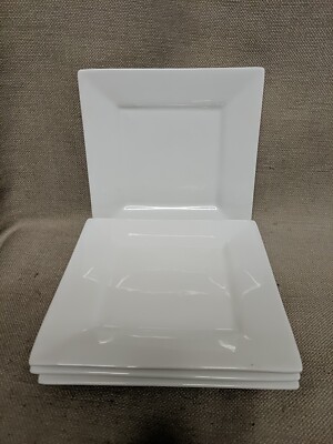 4 Maxwell & Williams WHITE BASICS Porcelain Salad Plates