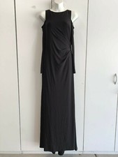 VINCE CAMUTO VC7M5185 Cold Shoulder Ruched Stretch Jersey Gown Dress, 6 - Black