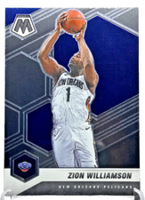 2020-21 Panini Mosaic Zion Williamson Rookie Stats #49 New Orleans Pelicans