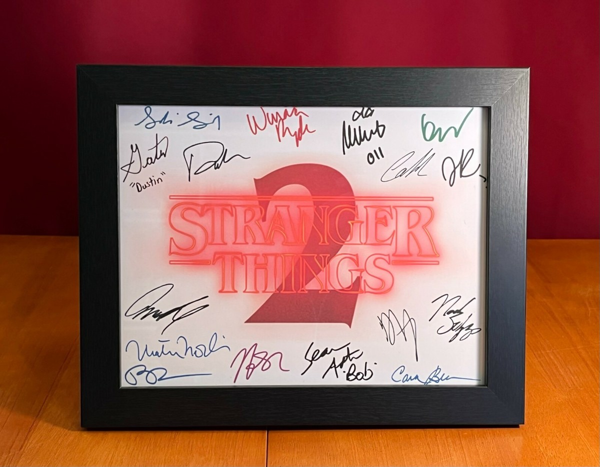 Stranger Things Season 2 Title Card Cast-Signed- 8.5x11
